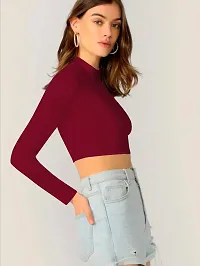 Women's Full Sleeve Round High Neck Top-thumb1