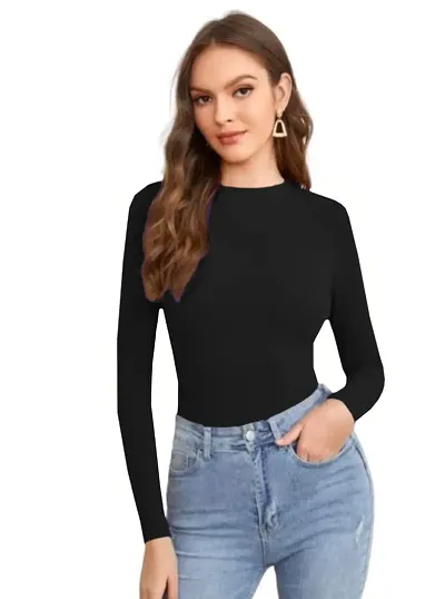 Women Blend Full Sleeves Crop Top