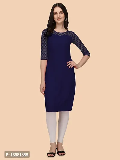 Trendy Purple Crepe Kurti For Women