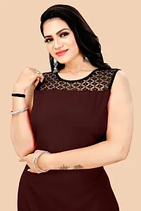 Trendy Maroon Crepe Kurti For Women-thumb2