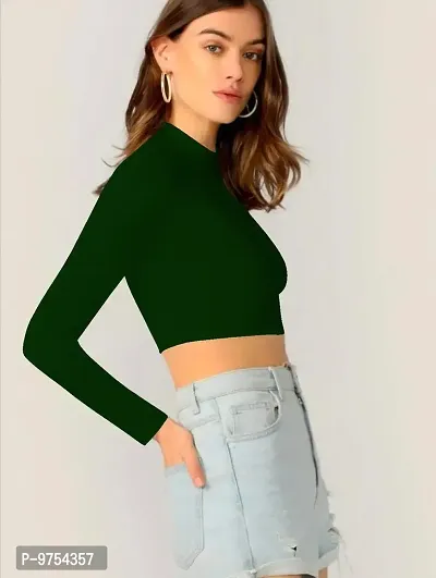 Women's Full Sleeve Round High Neck Top-thumb2