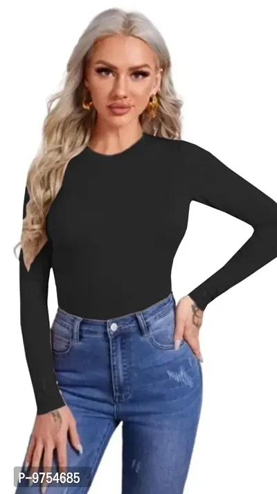 Dream Beauty Fashion Women's Full Sleeve Top Round Neck Casual Tshirt (Empire3-23 Inches)