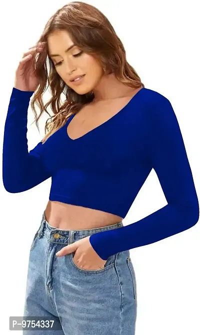 Women's Full Sleeve Round High Neck Top-thumb3