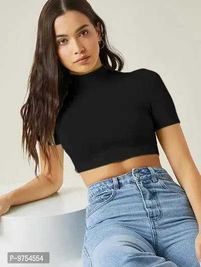 Dream Beauty Fashion Polyester Blend Crop Top (15 Inches)-thumb2