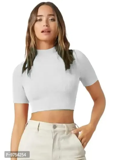 Stylish Solid Crop Top for Women