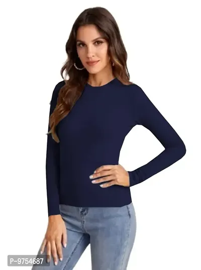 Dream Beauty Fashion Women's Full Sleeve Top Round Neck Casual Tshirt (Empire5-23 Inches)