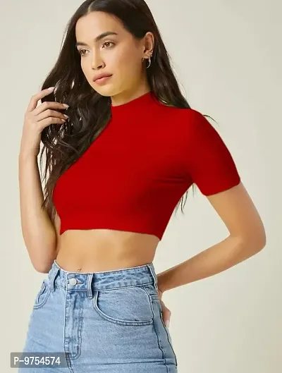 Dream Beauty Fashion Polyester Blend Crop Top (15 Inches)-thumb5