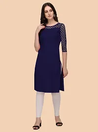 Trendy Purple Crepe Kurti For Women-thumb4