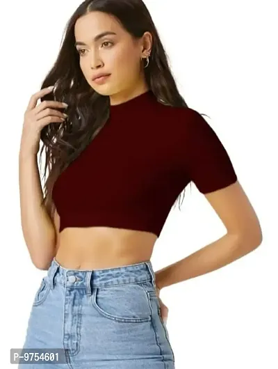 Dream Beauty Fashion Polyester Blend Crop Top (15 Inches)-thumb0