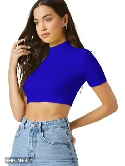 Dream Beauty Fashion Polyester Blend Crop Top (15 Inches)