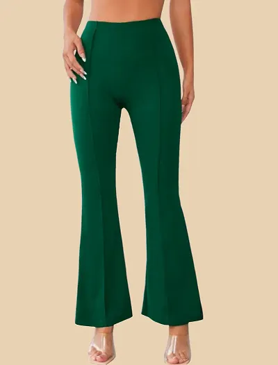 Elegant Solid Trousers For Women