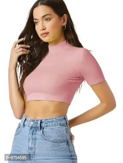 Dream Beauty Fashion Polyester Blend Crop Top (15 Inches)