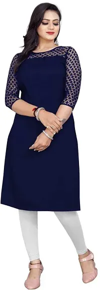 Stylish Straight Multicoloured Embellished Crepe Kurta For Women Pack Of 2-thumb1