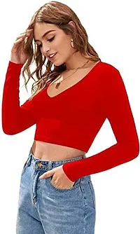 Dream Beauty Fashion Polyester Blend Full Sleeves Crop Top (15 Inches)-thumb3