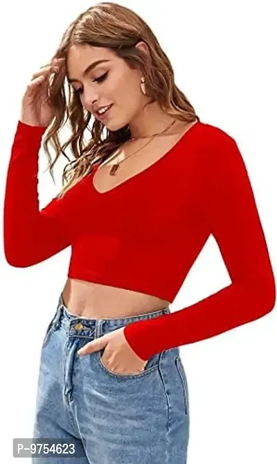 Dream Beauty Fashion Polyester Blend Full Sleeves Crop Top (15 Inches)-thumb4