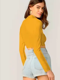 Women's Full Sleeve Round High Neck Top-thumb2