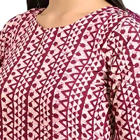 Stylish Maroon Crepe Stitched Kurta For Women-thumb4