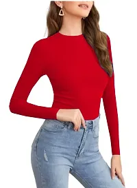 Womens Full Sleeve Top Round Neck Casual Tshirt-thumb4