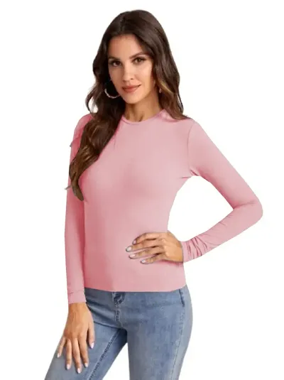 Womens Full Sleeve Top Round Neck Casual Tshirt