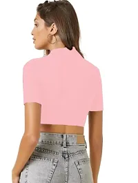 Dream Beauty Fashion Polyester Blend Turtle Neck Crop Top (15 Inches)-thumb4