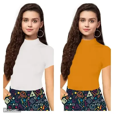 Dream Beauty Fashion Women's Half Sleeve Casual Solid Top Pack of 2