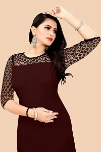 Trendy Maroon Crepe Kurti For Women-thumb4