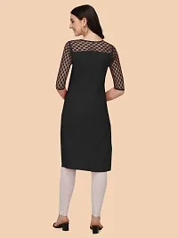 Trendy Black Crepe Kurti For Women-thumb4