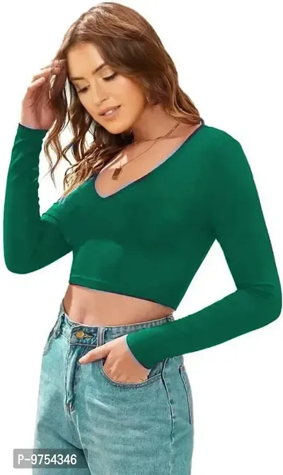 Women's Full Sleeve Round High Neck Top-thumb4