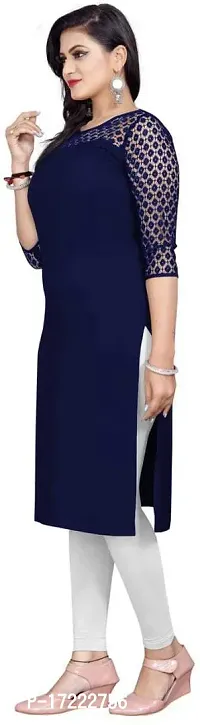 Stylish Fancy Designer Crepe Solid Straight Kurta For Women-thumb2