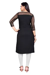 Stylish Black Crepe Kurtas For Women-thumb2