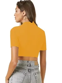 Dream Beauty Fashion Polyester Blend Turtle Neck Crop Top (15 Inches)-thumb4