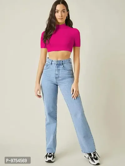 Dream Beauty Fashion Polyester Blend Crop Top (15 Inches)-thumb3