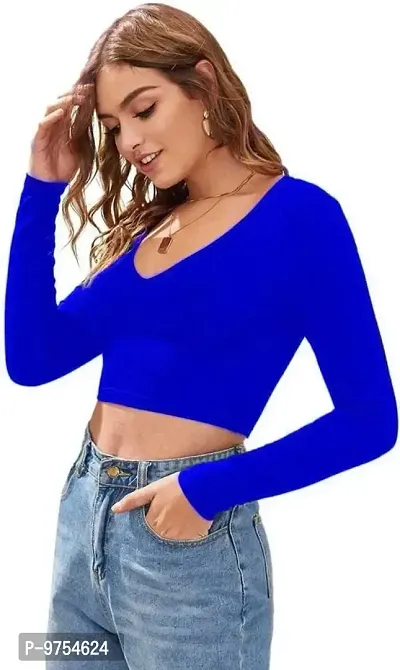 Dream Beauty Fashion Polyester Blend Full Sleeves Crop Top (15 Inches)-thumb4