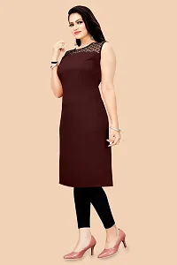 Trendy Maroon Crepe Kurti For Women-thumb4