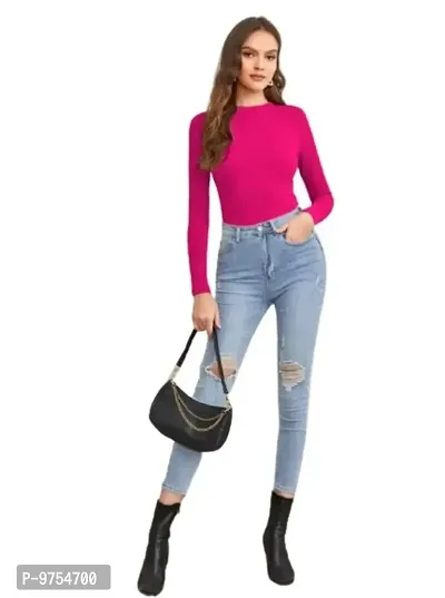 Dream Beauty Fashion Women's Full Sleeve Top Round Neck Casual Tshirt (Empire4-23 Inches)-thumb2