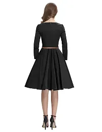 Dream Beauty Fashion Women's Skater A-Line Dress with Belt (38 Inches)-thumb3