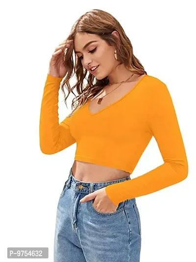 Dream Beauty Fashion Polyester Blend Full Sleeves Crop Top (15 Inches)-thumb4