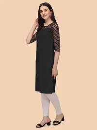 Trendy Black Crepe Kurti For Women-thumb3