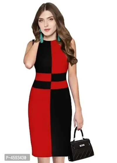 Dream Beauty Fashion Hosiery Sleeveless Red Checkered Short Dress (35-thumb0