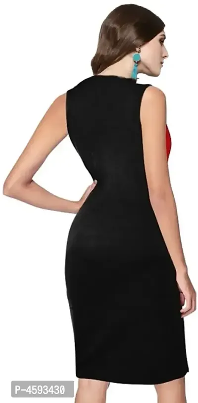 Dream Beauty Fashion Hosiery Sleeveless Red Checkered Short Dress (35-thumb3
