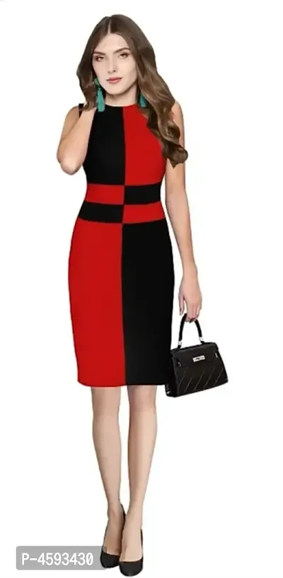 Dream Beauty Fashion Hosiery Sleeveless Red Checkered Short Dress (35-thumb4