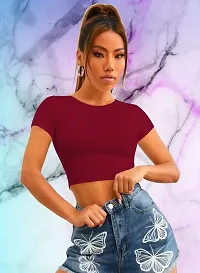 Stylish Solid Crop Top for Women-thumb2