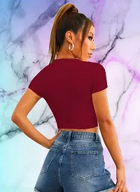 Stylish Solid Crop Top for Women-thumb3