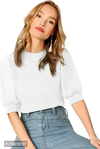 Dream Beauty Fashion Casual Solid Women White Top