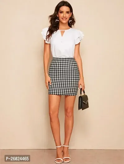 Classic Polyester Skirt for Women-thumb5