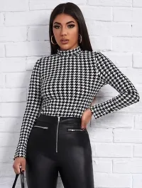 Classic Polyester Checked Top for Women-thumb1