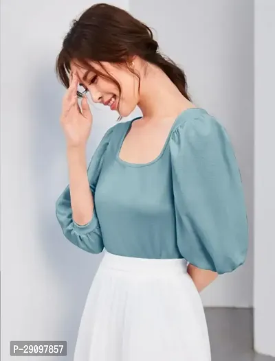 Stylish Polyester Solid Top for Women