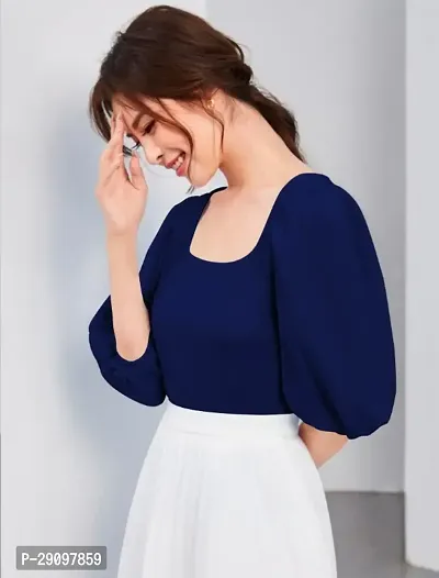 Stylish Polyester Solid Top for Women