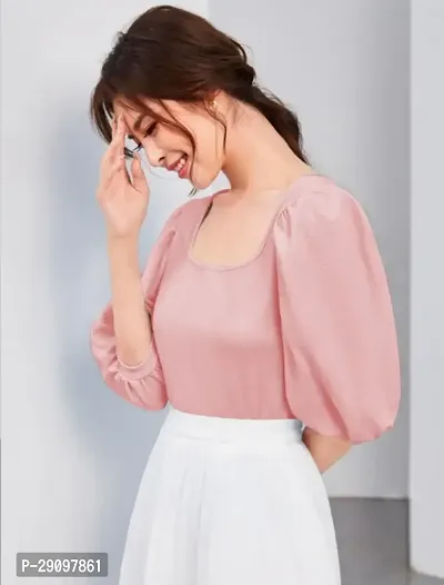 Stylish Polyester Solid Top for Women