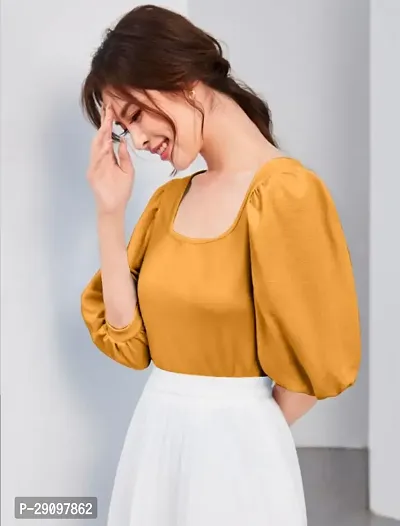 Stylish Polyester Solid Top for Women